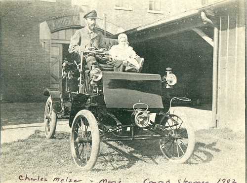 Charles and Marie Melzer in 1902 Conrad Steam Car